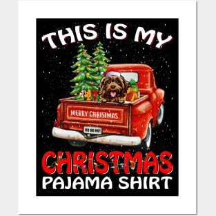 This Is My Christmas Pajama Shirt Cockapoo Truck Tree Posters and Art